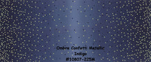 Load image into Gallery viewer, OMBRE CONFETTI METALLIC - Honey - #10807-219M - One Half Yard - by V and Co. for Moda - Modern - Golden Yellow and Gold Metallic