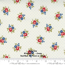 Load image into Gallery viewer, BELLE ISLE - #14927-11 - Red/Blue Dot on Cream -One Half Yard-Minick & Simpson-Moda-Reproduction-Patriotic-Red-White Blue-Paisley-Polka Dots