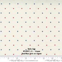 Load image into Gallery viewer, BELLE ISLE - #14925-11 - Red/Blue Floral on Cream - One Half Yard -Minick & Simpson-Moda-Reproduction-Patriotic-Red-White Blue - Paisley