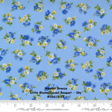 Load image into Gallery viewer, SUMMER BREEZE 2021 - Little Bloom-Tossed Bouquet - Ivory Royal - 33613-12 -One Half Yard - by Moda - Classic - Blue - Ivory -Floral -Backing
