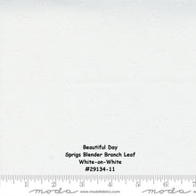 Load image into Gallery viewer, BEAUTIFUL DAY - #29134-12 - Sprigs Blender Branch Leaf - White Stone - White with Light Grey Sprigs- Coriander Quilts - Moda - One Half Yard