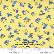 Load image into Gallery viewer, SUMMER BREEZE 2021 - Little Bloom-Tossed Bouquet - Royal Multi - 33613-17 -One Half Yard - by Moda - Classic - Blue -Yellow - Floral-Backing