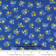 Load image into Gallery viewer, SUMMER BREEZE 2021 - Little Bloom-Tossed Bouquet - Royal Multi - 33613-17 -One Half Yard - by Moda - Classic - Blue -Yellow - Floral-Backing