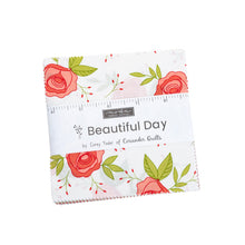 Load image into Gallery viewer, BEAUTIFUL DAY - Charm Pack - #29130 - by Corey Yoder for Moda - Red - Green - Grey - Pink - Quilt Panels: Red-White and Red-Green-White
