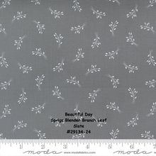 Load image into Gallery viewer, BEAUTIFUL DAY - #29134-24- Sprigs Blender Branch Leaf - Slate - Dark Grey - Coriander Quilts - Moda - One Half Yard