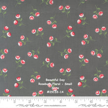 Load image into Gallery viewer, BEAUTIFUL DAY - #29133-14 - Rosebuds Floral - Small Floral Print - Slate - Dark Grey - Coriander Quilts - Moda - One Half Yard