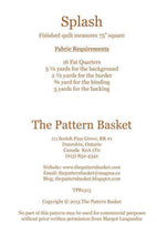 Load image into Gallery viewer, PATTERN: Fat Quarter Friendly - SPLASH - The Pattern Basket