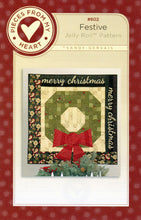Load image into Gallery viewer, PATTERN: FESTIVE - Wreath - Sandy Gervais - Pieces from My Heart - Wall Hanging - Coverlet - PH602