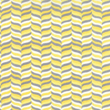 Load image into Gallery viewer, HUGABOO - SUNSHINE YELLOW - Laced Lined Yellow - 1/2 Yard - 19737-15 - Yardage - by Deb Strain for Moda - Yellow and Gray - Mommy and Me
