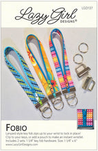 Load image into Gallery viewer, PATTERN: FOBIO by Lazy Girl Designs - Lanyard - Wristlet - Wedding Party Gift - Christmas Gift - Quick - Easy