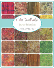 Load image into Gallery viewer, COLOR DAZE BATIKS - Charm Pack - by Laundry Basket Quilts for Moda - #42240 - Elephant Quilt Pattern - Elephant Stencil - Applique