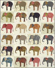 Load image into Gallery viewer, COLOR DAZE BATIKS - Charm Pack - by Laundry Basket Quilts for Moda - #42240 - Elephant Quilt Pattern - Elephant Stencil - Applique