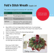 Load image into Gallery viewer, Pattern: FOLD'N STITCH WREATH by Poor House Quilt Designs - Wreath - Table Topper - Centerpiece - Advanced Beginner - pqd-210