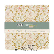 Load image into Gallery viewer, VELVET - ART GALLERY Fabrics - Amy Sinibaldi - 10" Squares - Layer Cake - Floral Prints