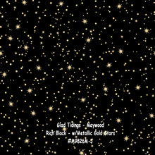 Load image into Gallery viewer, Glad Tidings - Maywood - Soft White Graceful Ribbons with Gold Metallic - #M9827M-SW - ONE HALF YARD
