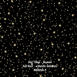 Glad Tidings - Maywood - Soft White Graceful Ribbons with Gold Metallic - #M9827M-SW - ONE HALF YARD
