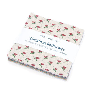CHRISTMAS GATHERINGS - Charm Pack - by Primitive Gatherings for Moda  - 1170 - Reproduction - Classic - Reds - Greens - Cream - Cheddar
