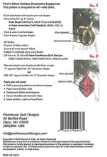 Load image into Gallery viewer, Notion:  SILVER Seed Beads for Fold &#39;n Stitch Holiday ORNAMENTS by Poor House Quilt Designs - PQD 196 - Ornaments - Christmas - Home Decor
