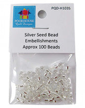 Load image into Gallery viewer, Notion:  SILVER Seed Beads for Fold &#39;n Stitch Holiday ORNAMENTS by Poor House Quilt Designs - PQD 196 - Ornaments - Christmas - Home Decor
