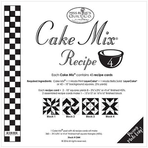 PATTERN: Cake Mix Recipe #4 - CM4 - Miss Rosie - Foundation Piecing - Paper Piecing - Layer Cake