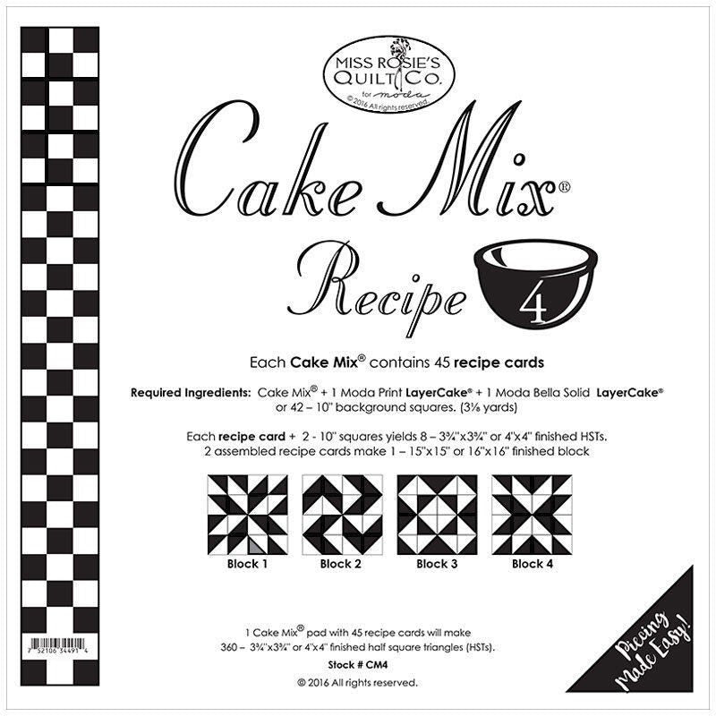 PATTERN: Cake Mix Recipe #4 - CM4 - Miss Rosie - Foundation Piecing - Paper Piecing - Layer Cake