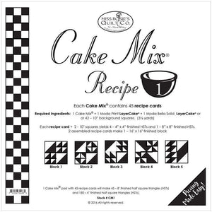 PATTERN: Cake Mix Recipe #4 - CM4 - Miss Rosie - Foundation Piecing - Paper Piecing - Layer Cake