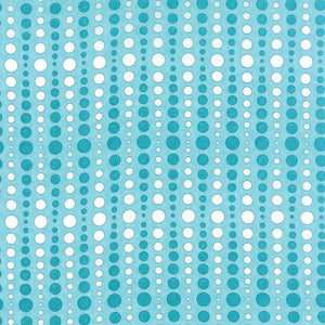 HUGABOO - Airplane Aqua - Dot to Dot Blue - One Half Yard - 19739-15 - Yardage - by Deb Strain for Moda - Mommy and Me - Blue - White