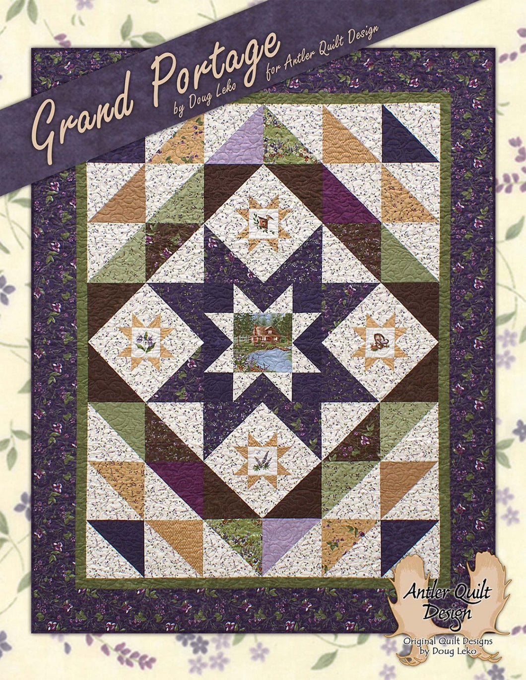 PATTERN BOOK:  Grand Portage - AQD 0403 - by Doug Leko by Antler Quilt Designs -Quilt Wall Hanging -Table Runner -Pre-Cut Friendly Projects