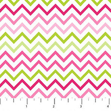 Load image into Gallery viewer, SALE - Hello Baby FLANNEL - *** 30&quot; Piece ***  - #F21569-28 - Chevron - Northcott - Pink - Juvenile - Baby - Children&#39;s - Mommy and Me
