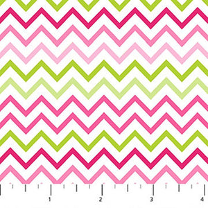 SALE - Hello Baby FLANNEL - *** 30" Piece ***  - #F21569-28 - Chevron - Northcott - Pink - Juvenile - Baby - Children's - Mommy and Me