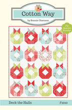 Load image into Gallery viewer, PATTERN:  Deck the Halls - by Bonnie Olaveson for Cotton Way - CW1010 - Full - Queen - Vintage Holiday - Christmas - Fat Quarter Friendly
