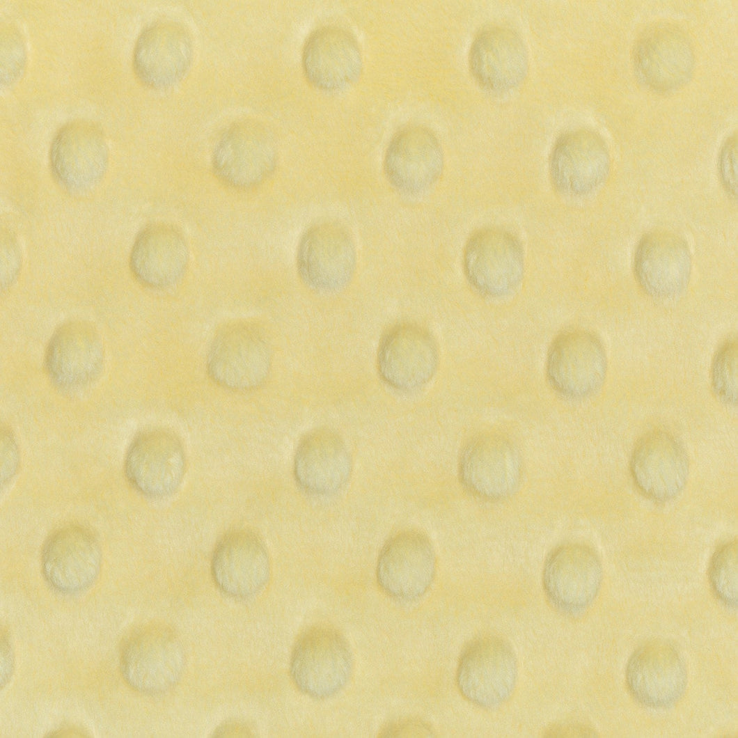 Shannon Cuddle Dimple Dot - BANANA - ONE HALF Yard - Minky - 58