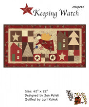 Load image into Gallery viewer, PATTERN:  Keeping Watch  - by Jan Patek - JPQ2212 - Angels - Christmas Tree - Stars - House - Christmas - Mini Quilt - Wall Hanging - Pillow
