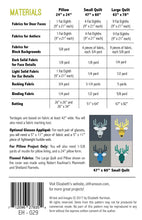 Load image into Gallery viewer, PATTERN:  Dwight the Deer - Elizabeth Hartman - EH 029 - Reindeer Quilt - Deer with Glasses - Modern - Animals - Wovens - Flannel - Pillow
