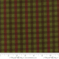 Wool and Needle VI FLANNEL - One HALF Yard - Small Buffalo Check - Dark Green - Ivy - #1255 17F - by Primitive Gatherings - Man Quilt