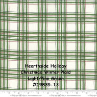 Hearthside Holiday - #19835-13 - Christmas Winter Plaid - Pine Green - White - 1/2 Yard - by Deb Strain - Christmas - Panel