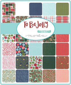 TO Be JOLLY - Layer Cake - #36040 - by One Canoe Two for Moda - Christmas - Candy Canes - Ornaments - Plaid - Panel - Holiday