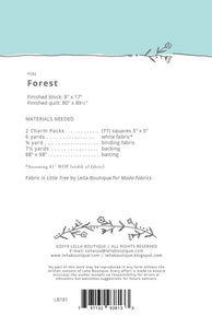 PATTERN:  FOREST - Lella Boutique - LB181 - Christmas Trees - Charm Pack Friendly - Christmas - Holiday