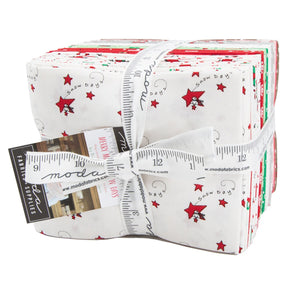 MERRY MERRY SNOW Days - #2941-14 - Ski Patrol - White - 1/2 Yard - Bunny Hill Designs for Moda - Christmas - Holiday - Winter -Snowmen - Red