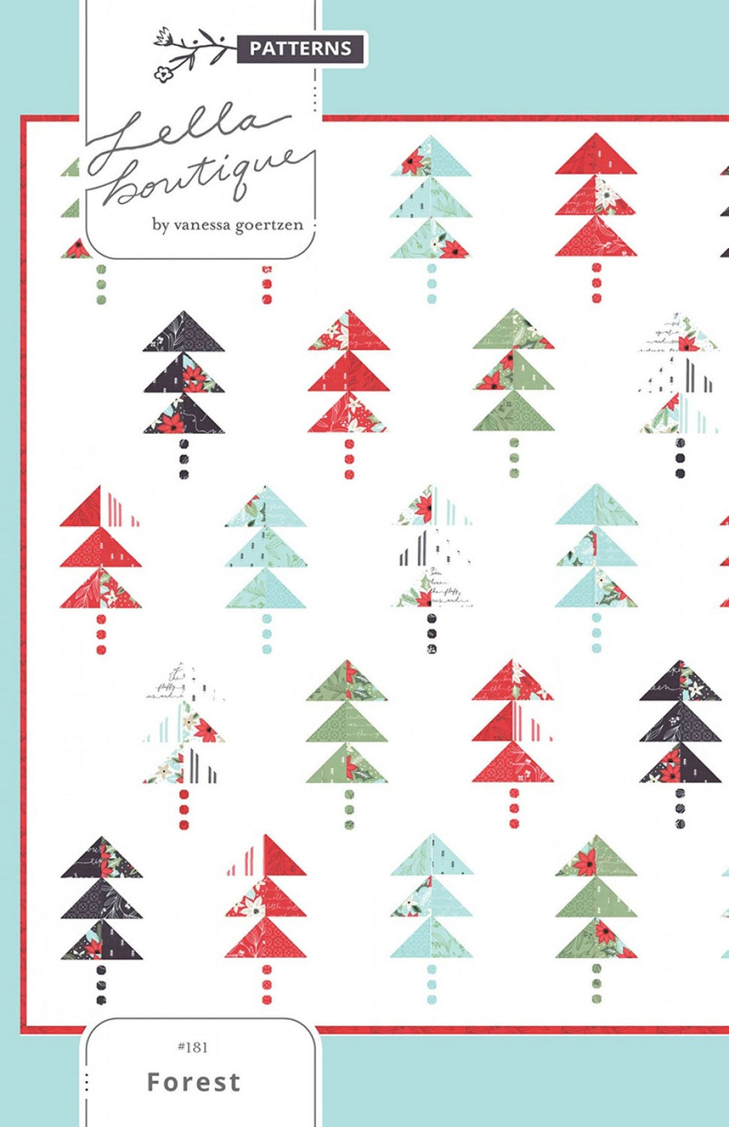 PATTERN:  FOREST - Lella Boutique - LB181 - Christmas Trees - Charm Pack Friendly - Christmas - Holiday