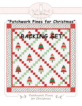 Load image into Gallery viewer, Patchwork Pines for Christmas QUILT BACKING SET  - 4 Yards - Merry Merry Snow Days - Bunny Hill Designs for Moda - Christmas - 60&quot; x 60&quot;
