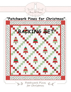 Patchwork Pines for Christmas QUILT BACKING SET  - 4 Yards - Merry Merry Snow Days - Bunny Hill Designs for Moda - Christmas - 60" x 60"