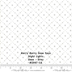 MERRY MERRY SNOW Days - #2941-14 - Ski Patrol - White - 1/2 Yard - Bunny Hill Designs for Moda - Christmas - Holiday - Winter -Snowmen - Red