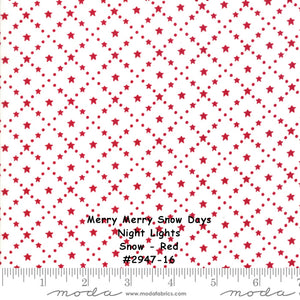 MERRY MERRY SNOW Days - #2944-12 - Snow Flowers - Light Green - Spearmint - 1/2 Yard -Bunny Hill Designs for Moda -Christmas- Holiday-Winter