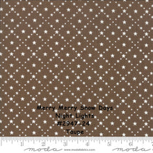Load image into Gallery viewer, MERRY MERRY SNOW Days - #2947-24 - Night Lights - Taupe - 1/2 Yard   Bunny Hill Designs for Moda - Christmas - Holiday - Winter - Snowman
