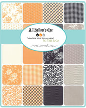 Load image into Gallery viewer, All Hallow&#39;s Eve - #20356-16 - Crisscross Ghost - ONE HALF YARD - by Fig Tree - Halloween - Orange - Black - Cream - Ghost - Orange Peel
