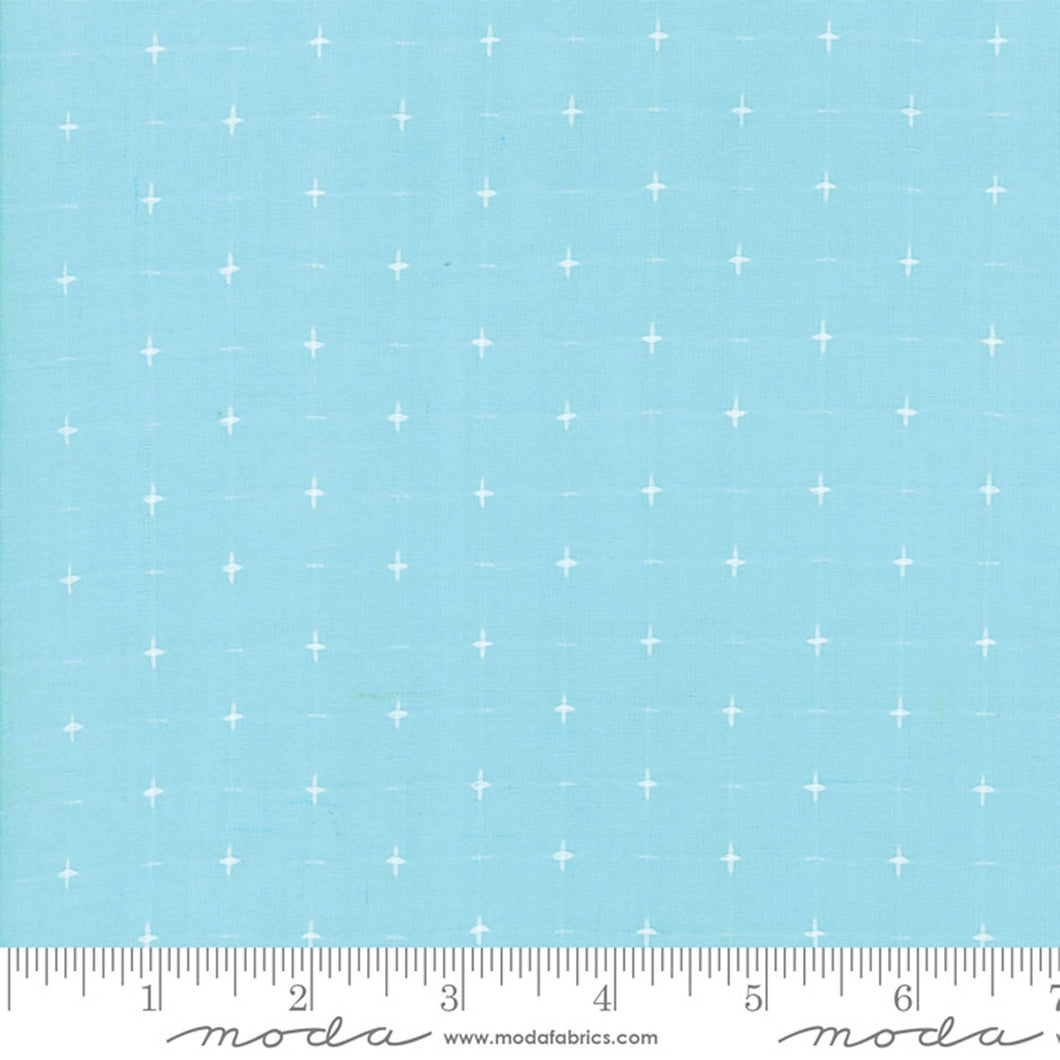 SUGARCREEK Silky WOVENS - Lt Blue - Sky - PLUS Signs - One Half Yard - #12230-18 - by Corey Yoder for Moda - Pastels - Plus Signs