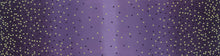 Load image into Gallery viewer, OMBRE CONFETTI METALLIC - Aubergine - #10807-224M - One Half Yard -  by V and Co. for Moda - Modern - Purple and Gold Metallic - New Colors
