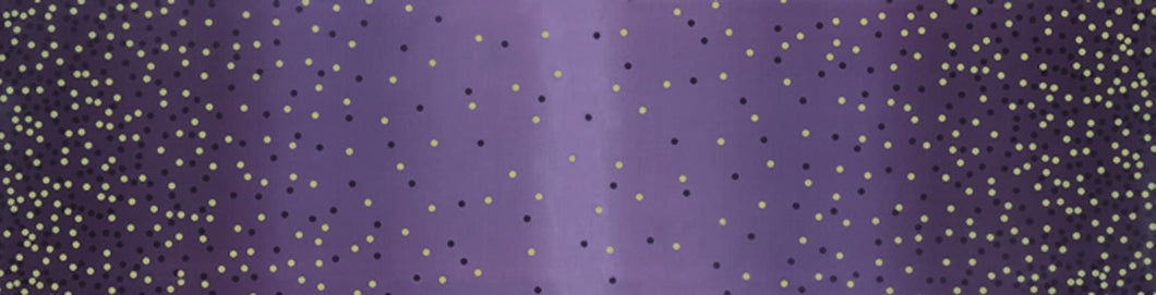 OMBRE CONFETTI METALLIC - Aubergine - #10807-224M - One Half Yard -  by V and Co. for Moda - Modern - Purple and Gold Metallic - New Colors