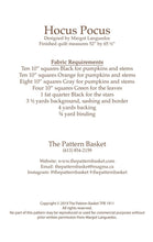 Load image into Gallery viewer, PATTERN:    HOCUS POCUS  - The Pattern Basket - TPB1911 - Pumpkins - Ghost - Halloween - Fall - Autumn - Throw-Lap Quilt - Layer Cake
